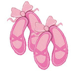 Artisan Owl Set of 2 Pink Glitter Ballet Slippers 40" Foil Party