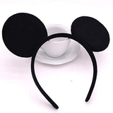 YOVECATHOU 24 Pcs Mouse Costume Deluxe Fabric Ears Headband White