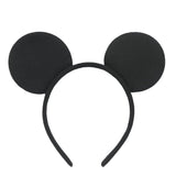 Set of 24 Mouse Costume Deluxe Fabric Ears Headband White Polka Dots
