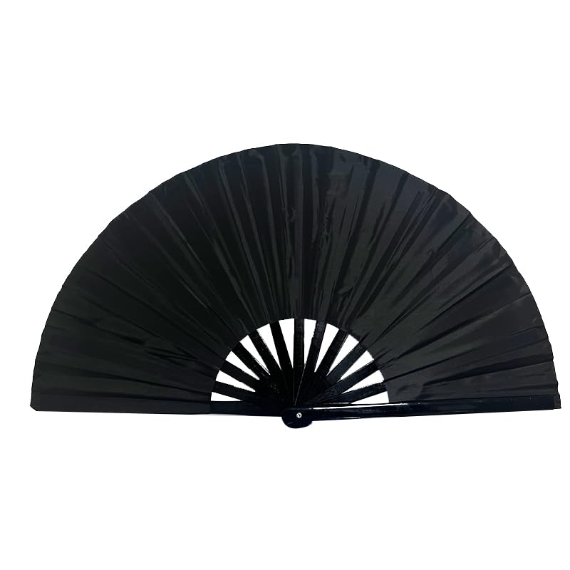 Folding Fan UV Glow Rave Bamboo Hand Fan Carnival Decoration Dancing