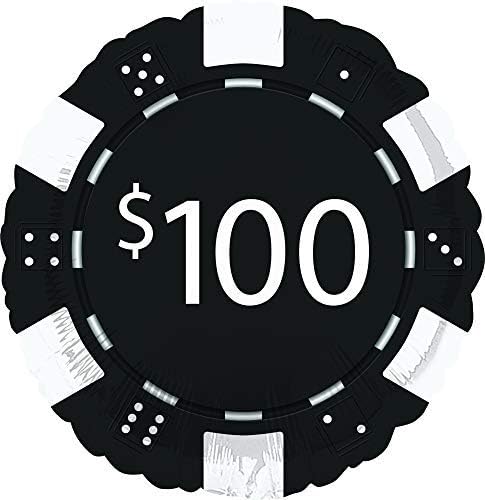 8 18 Inch Casino Night Poker Chips Foil Balloons