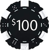 8 18 Inch Casino Night Poker Chips Foil Balloons