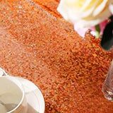 TCBESTO 6 Pack Orange Sequin Table Runner 12 x 72 Inch - High Density