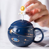 Yalucky Kawaii Astronaut Cup Space Embossed Planet Mug, Cute Ceramic