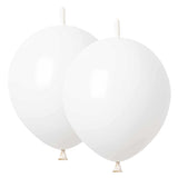 ADIDO EVA Link Balloons White 12 Inch Quick Link Latex Balloon 80 Pcs