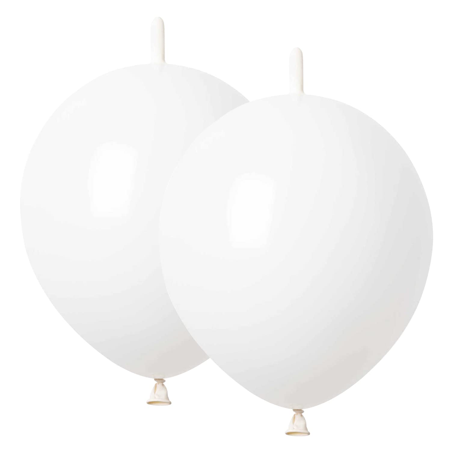 ADIDO EVA Link Balloons White 12 Inch Quick Link Latex Balloon 80 Pcs