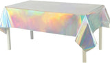 2 Packaging Iridescence Plastic Tablecloth, 54 inch x108 inch