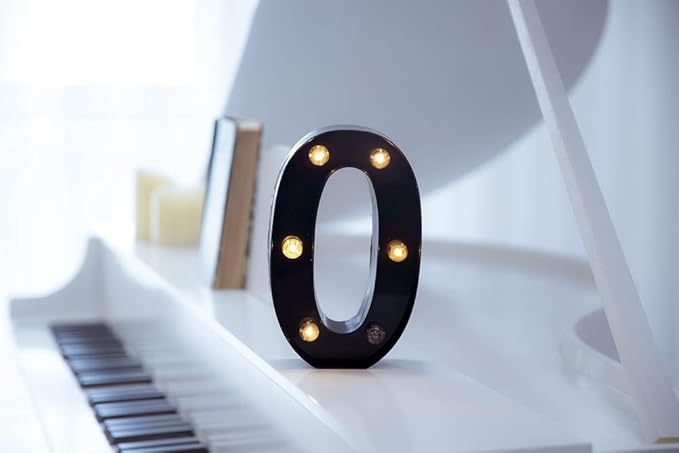 Foaky Black Light Up Numbers,Black and Gold Party Decorations,Marquee