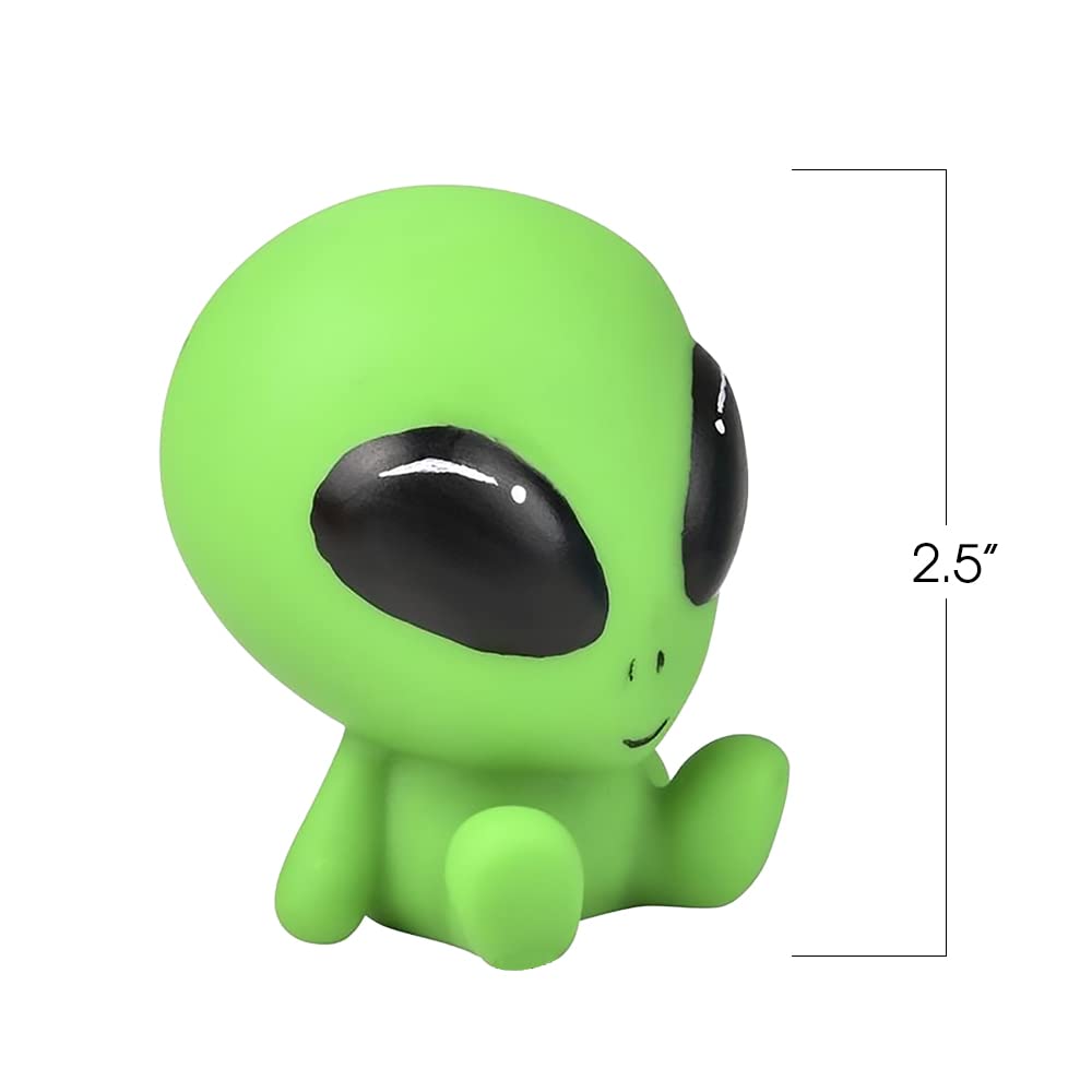 Rubber Galactic Aliens, Set of 10, Alien Toys for Kids