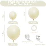 Pearl White Balloon Garland Double Stuffed Sand White Balloons