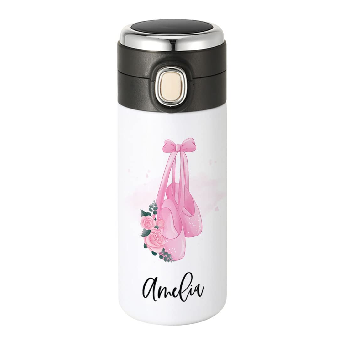 Andaz Press Personalized Kids Tumbler Ballet Shoes Kids Stainless