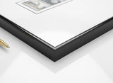 Framed Retirement Decorations Guest Book for Men 12 x16 Black
