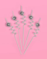 xo, Fetti Disco Ball Reusable Swirly Straw Set - 16 pc | Groovy