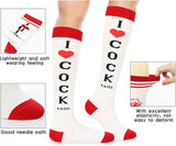 Bibalabili Funny Socks I Love Cocktails Knee Tube Party Stockings Gag