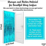 KatchOn XtraLarge Blue Foil Fringe Curtain - 3.2x8 ft, Pack of 2 |