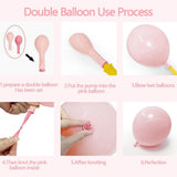 Pastel Pink Balloon Garland Double Stuffed Baby Pink Balloons Arch