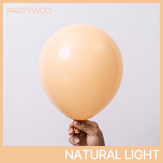 PartyWoo Nude Balloons 100 pcs Different Sizes Pack of 18 12 10 5