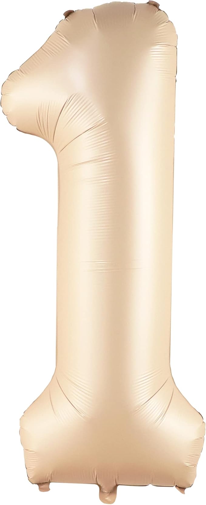 KatchOn, Giant 1 Balloon Number - 40 Inch Beige | Number One Balloon