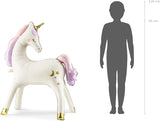 Giant Standing Unicorn Balloon PartyDeco 37.5x34 Inch Stylish White