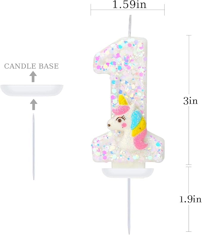 Birthday Candles Number 1 Candle 1st Birthday Candle for Cake