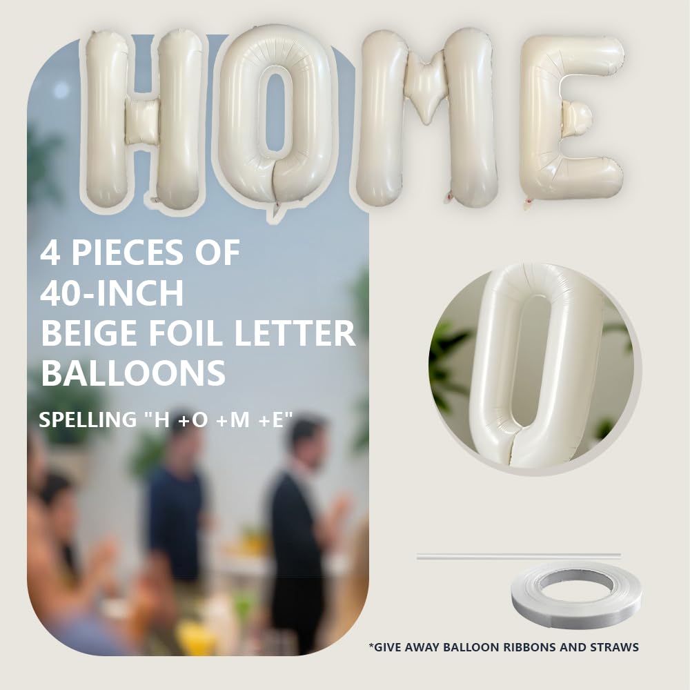 LAOREI 40 Inch HOME Letter Balloon - Housewarming Party Decorations