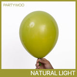 PartyWoo Olive Green Balloons 50 pcs 12 Inch Matte Sage Boho Green