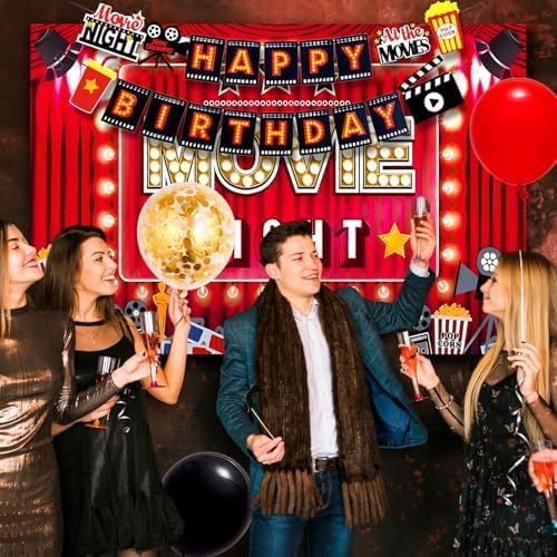 Movie Night Birthday Party Decorations 116Pcs Movie Night Party