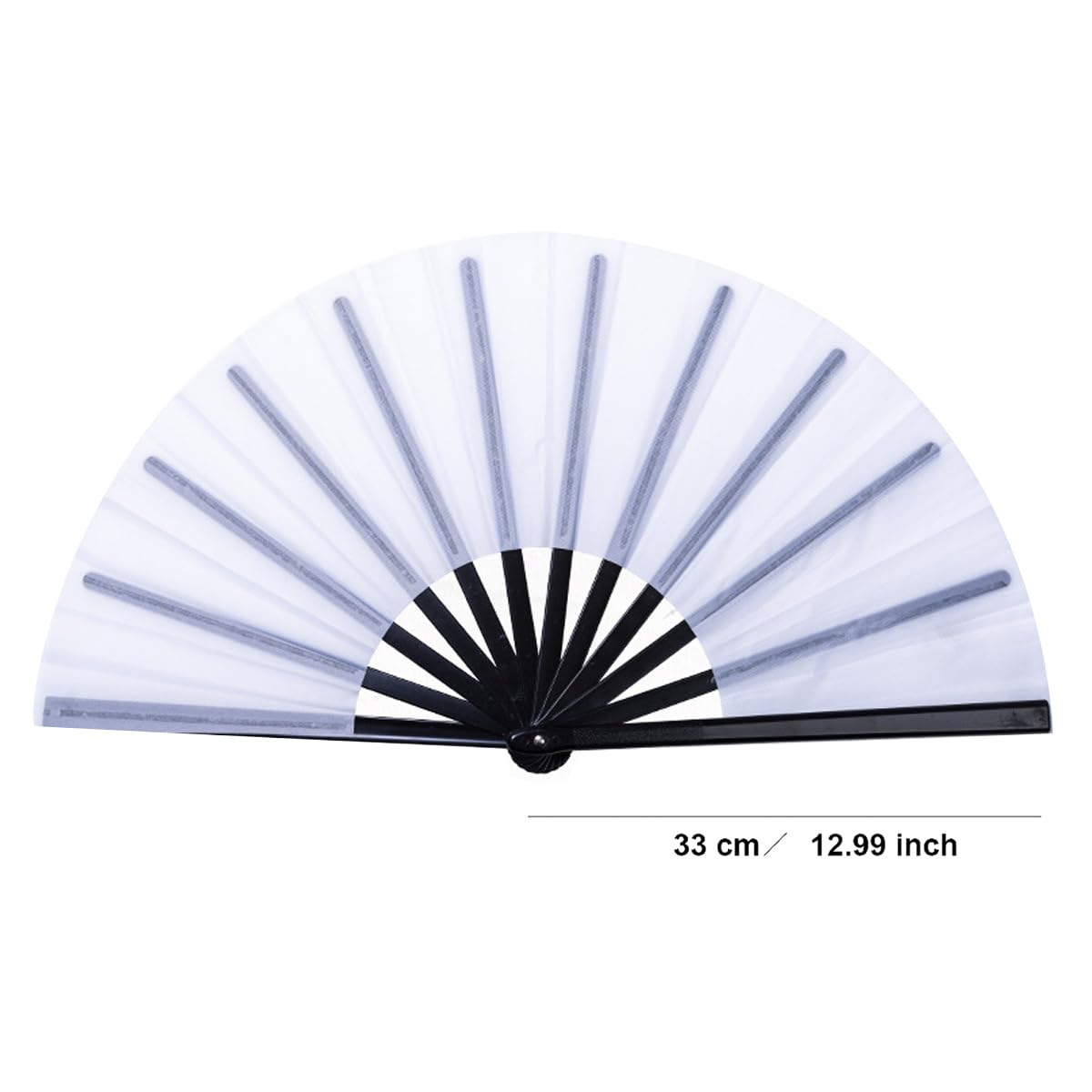 Folding Fan UV Glow Rave Bamboo Hand Fan Carnival Decoration Dancing