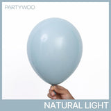 PartyWoo Dusty Blue Balloons 155pcs Different Sizes of 18 12 10 5