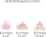 Big Dot of Happiness Little Princess Crown Pink and Gold