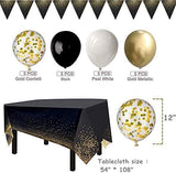 142 piece black and gold party supply set Gold polka dot party