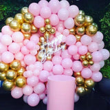 Pink and Gold Balloon Arch Kit 100pcs Metallic Gold Pastel Macaron