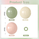 Sage Green Pink White Balloons, 60Pcs 12 Inch Pink and Green Balloons