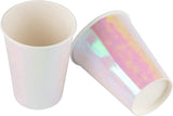 Mermaid Cups 36 Count 12 Oz Iridescent Foil Paper Cups Compostable