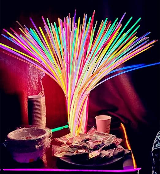 Glow Fever Glow Sticks Bulk 100ct 22'' Glow Necklaces with Connectors,