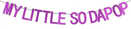 “MY LITTLE SODA POP” Kpop Music Movie Party Banner, Purple Soda Theme