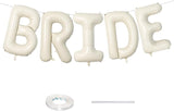 40 Inch Beige BRIDE Balloons Bachelorette for Bridal Shower, Cream