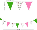 32Ft Witch Party Decorations Pink Green Bow Printed Witch Themed