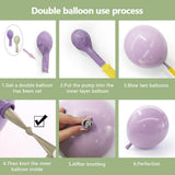 Purple Green Pink Balloon Arch Double Stuffed Dusty Green Lavender