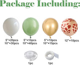 Jungle Safari Balloon Garland Arch Kit 135pcs Sage Green and White