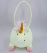 3D Unicorn Plush Basket Halloween Trick or Treat Baskets Cute Candy