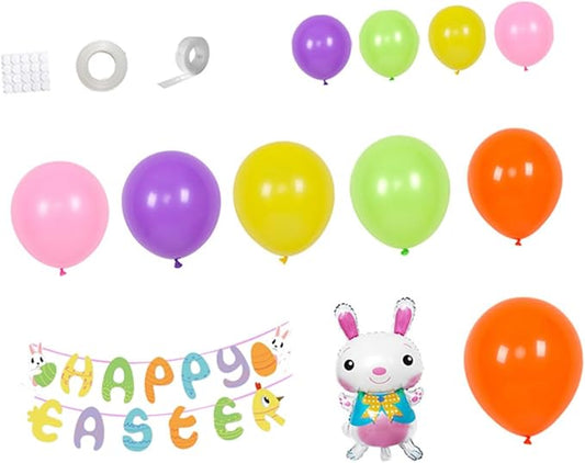 Easter Party Decorations Balloon Set with Banner Pendant and Hanging