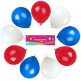 KADBANER White Red Blue Balloons,100 Pack 12 Inch Latex Balloons,for