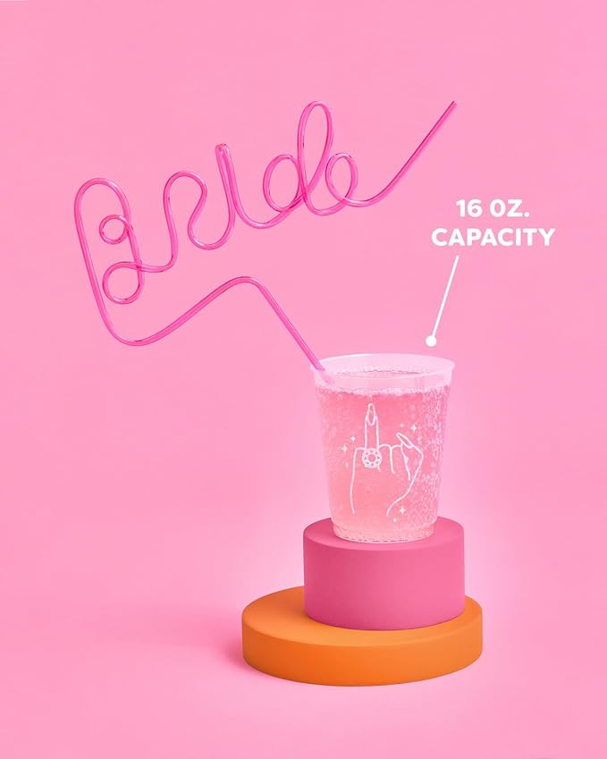 xo Fetti Bachelorette Party Ring Finger Reusable Cups 16 Frost Flex