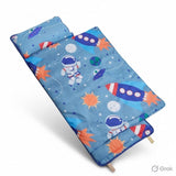 EVERYDAY KIDS Nap Mat w/Removable Pillow -Outer Space Adventures-