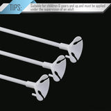PP OPOUNT Upgraded Version 100 Pieces White Plastic Balloon Sticks