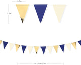 30Ft Navy Blue Gold and Beige Party Decorations Royal Blue Gold