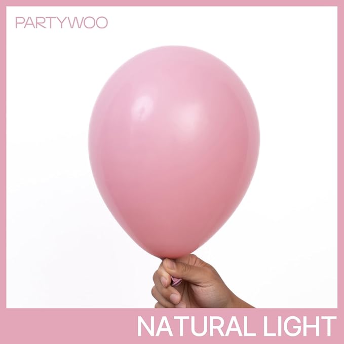 PartyWoo Mauve Balloons 100pcs Different Sizes of 18 12 10 5 Inch