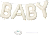 40 Inch Beige BABY Balloon for Baby Shower, Large Cream White Baby