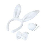 BinaryABC Bunny Rabbit Costume Set,Ears Headband Bow Ties Tail